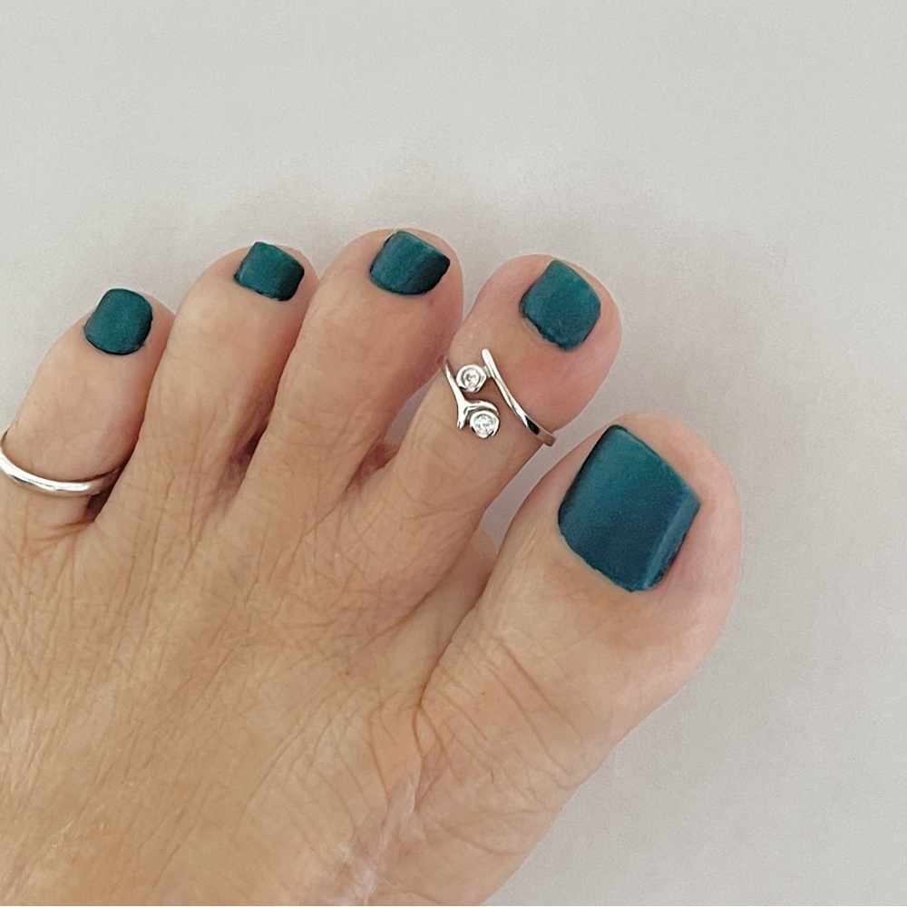 Sterling Silver CZ Toe Ring, Silver Rings, Picky Ring, Midi Ring